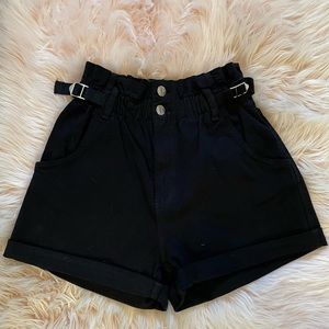 High Waisted Black Shorts